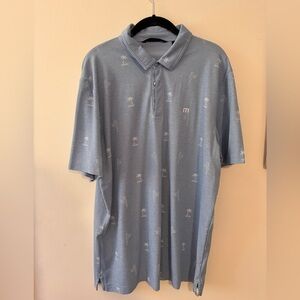 Travis Mathew’s Blue Polo (palm trees and parrots) size XL, never worn